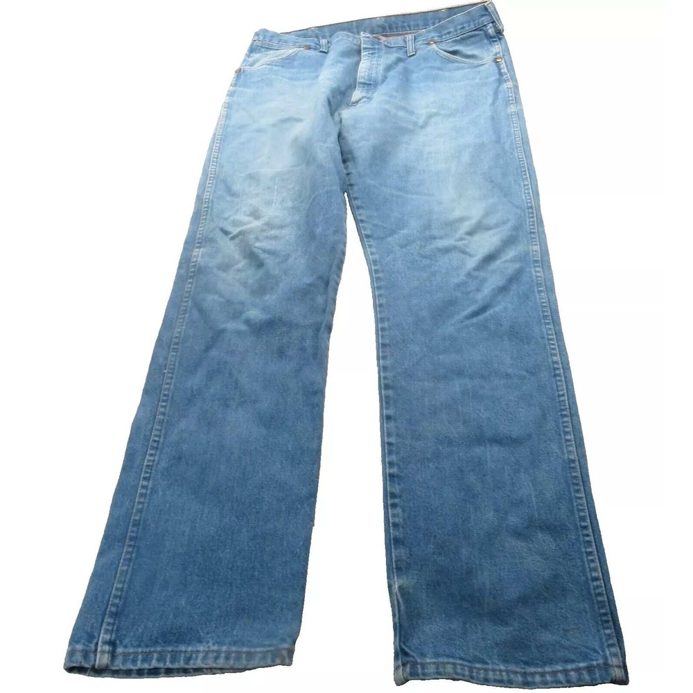 Wrangler Jeans Mens 38x33 High Rise Cowboy‎ Cut High Rise Straight Relax VTG USA